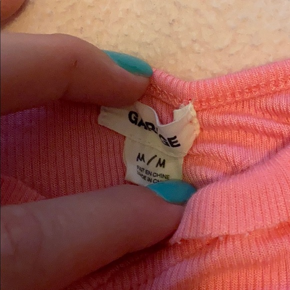 garage pink ruffle tank top - Picture 2 of 3
